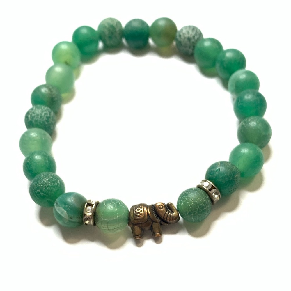Green Elephant Bracelet
